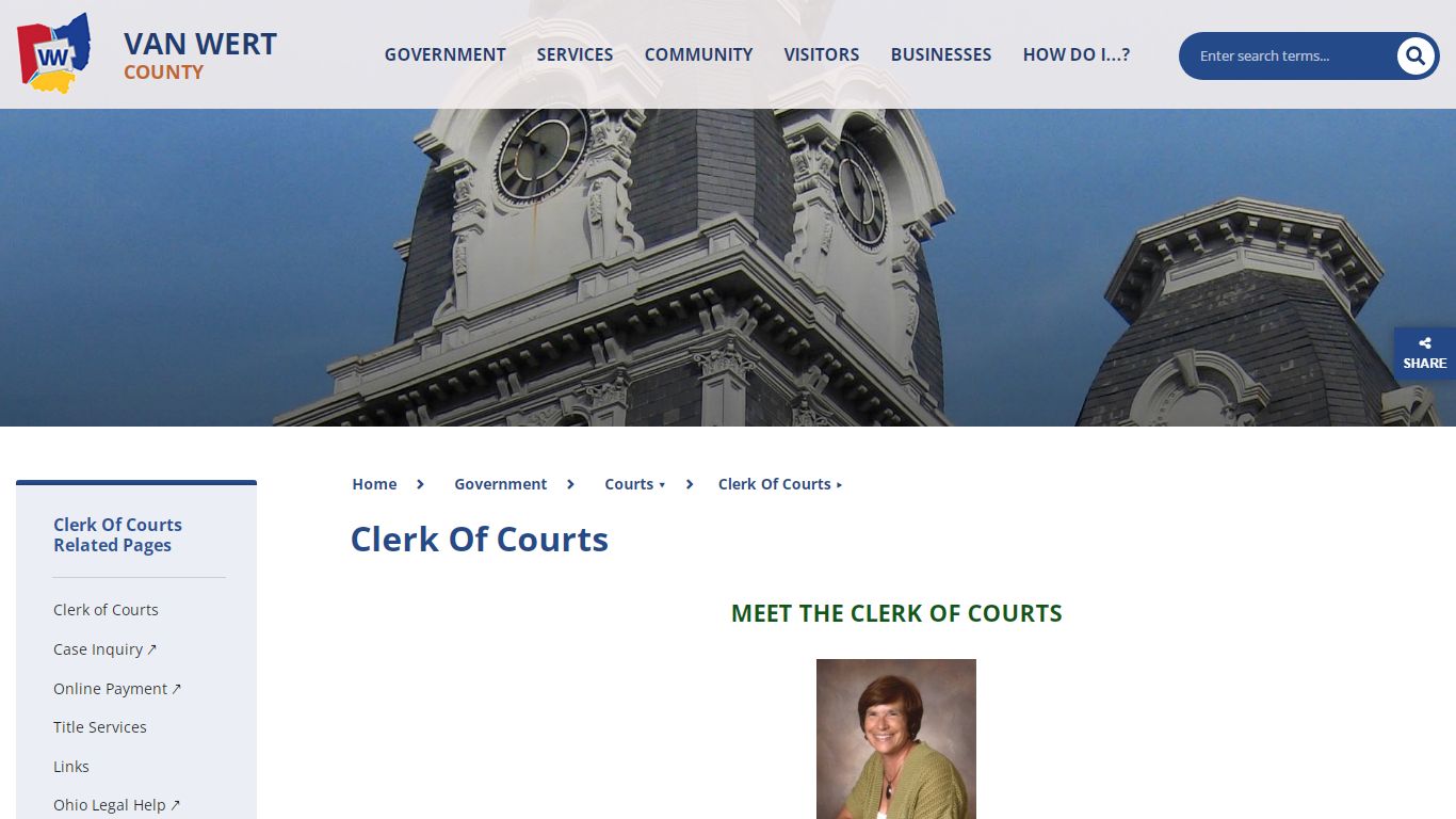 Clerk of Courts - Van Wert County, Ohio