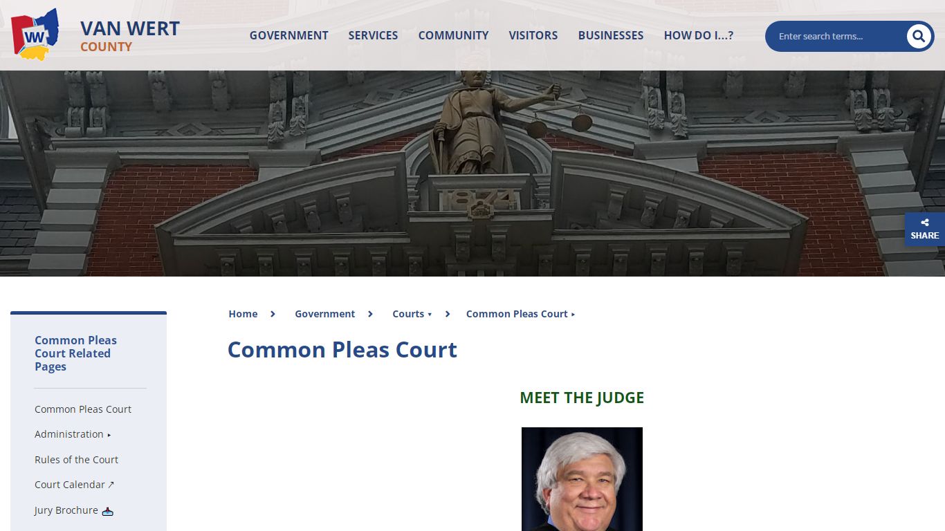 Common Pleas Court - Van Wert County, Ohio